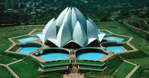 Aerial View of Lotus Temple | Photo by: spirittourism.com Aerial View of Lotus Temple