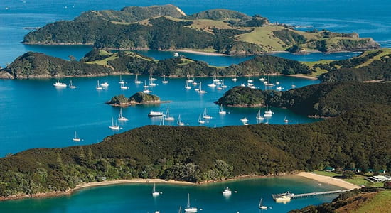Aerial View of Bay of Islands - New Zealand
