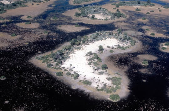 Heart-shaped Island - Botswana