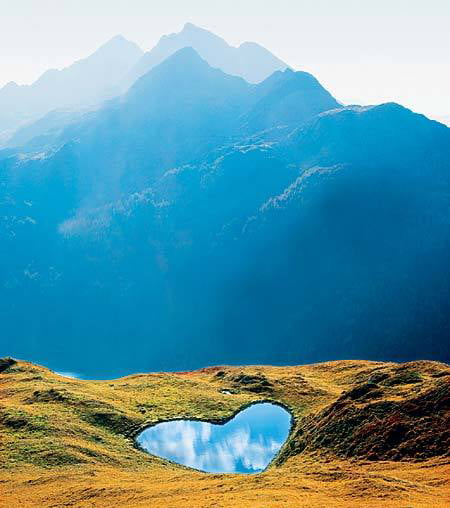 Heart-Shaped Lake - Swiss Alps