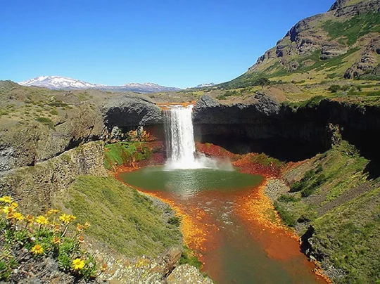 Salto de Agrio Waterfall Salto del Agrio Waterfall