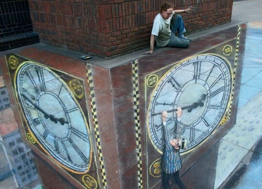 Big Ben - 3D Street Art by Julian Beever