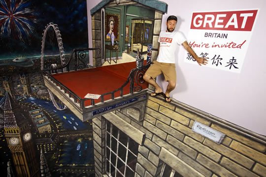 British Airways – 3D Street Art by Joe Hill