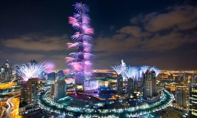 Dubai Burj Khalifa New Years Eve Fireworks