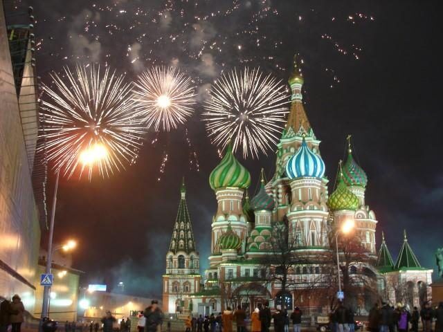 Red Square New Year's Eve Fireworks