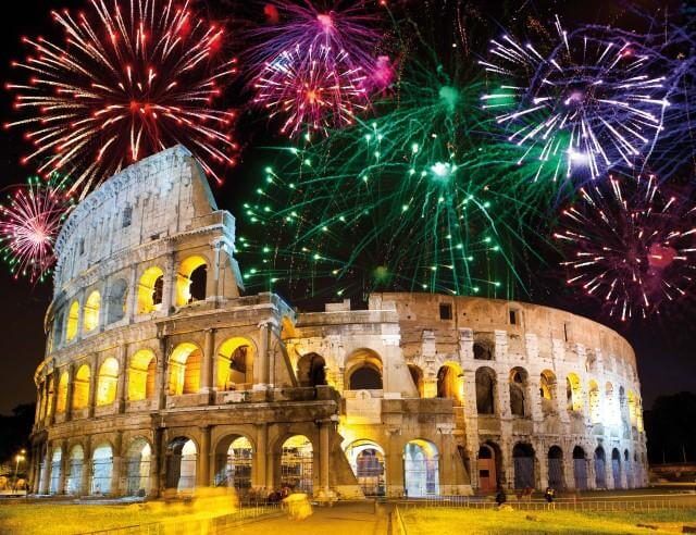 Rome Colosseum New Year's Eve Fireworks