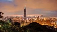 Taipei 101 and Taiwan Skyline from Elephant Mountain